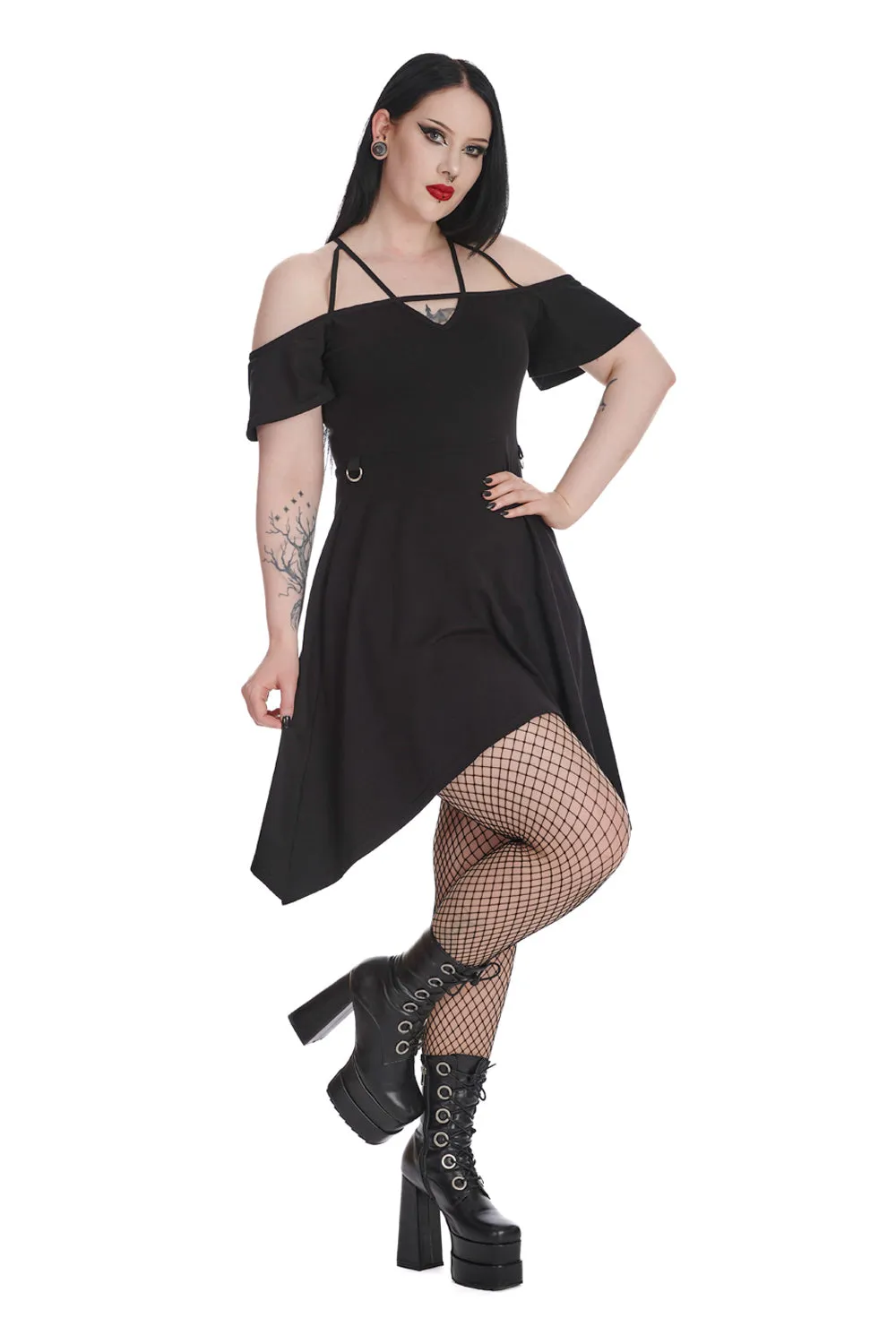 WITCHING YOUR THOUGHTS OFF SHOULDER DRESS