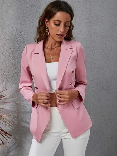 Women's Coat Long Sleeve Blazers Business Solid Color