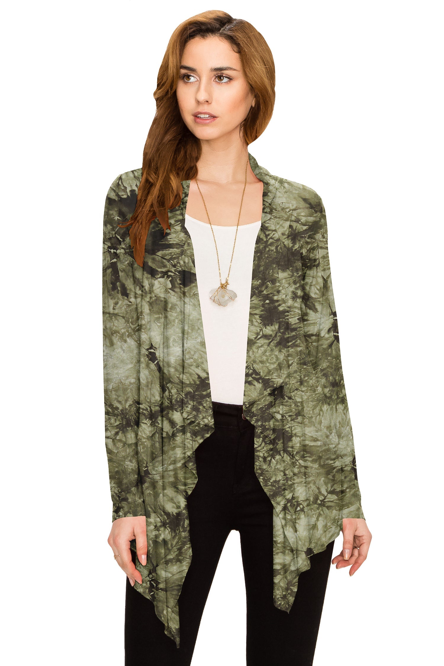 Women's Drape Front Open Cardigan Long Sleeve Irregular Hem