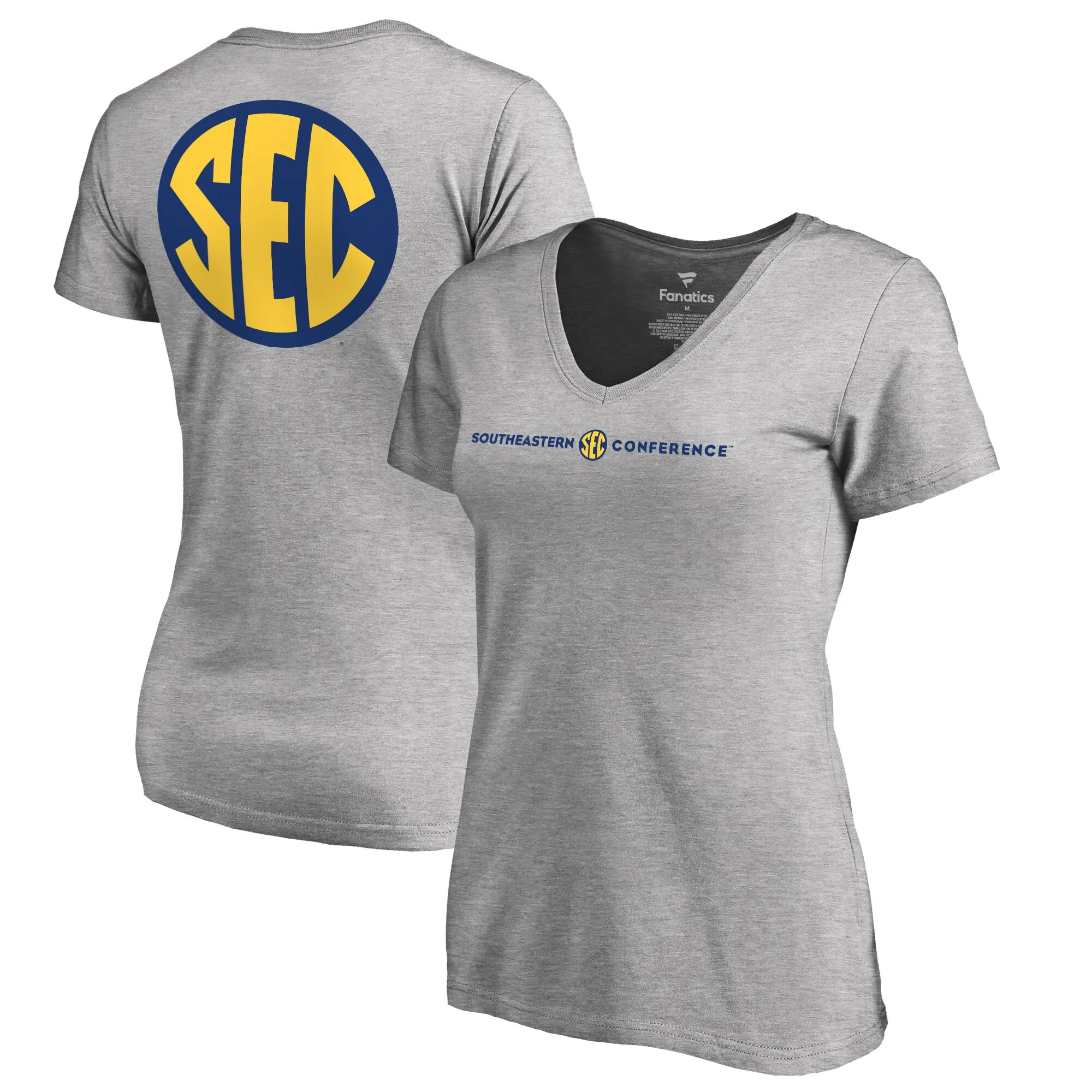 Women's Heather Gray SEC Gear Conference V-Neck T-Shirt