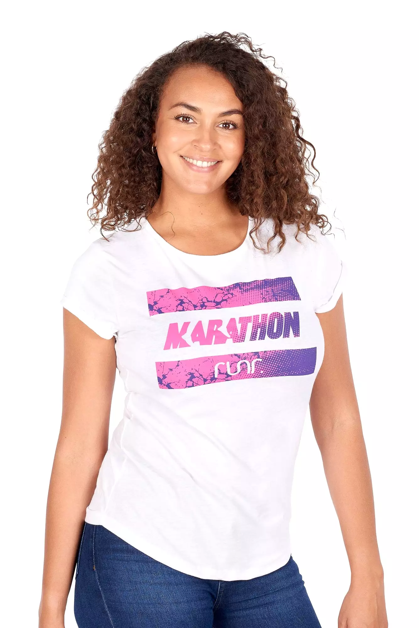 Women's Marathon Runr T-Shirt - Pink & Purple