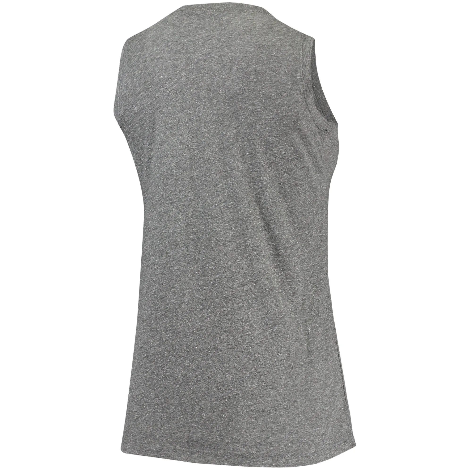 Women's Original Retro Brand Heathered Gray Arkansas Razorbacks Relaxed Henley Tri-Blend V-Neck Tank Top