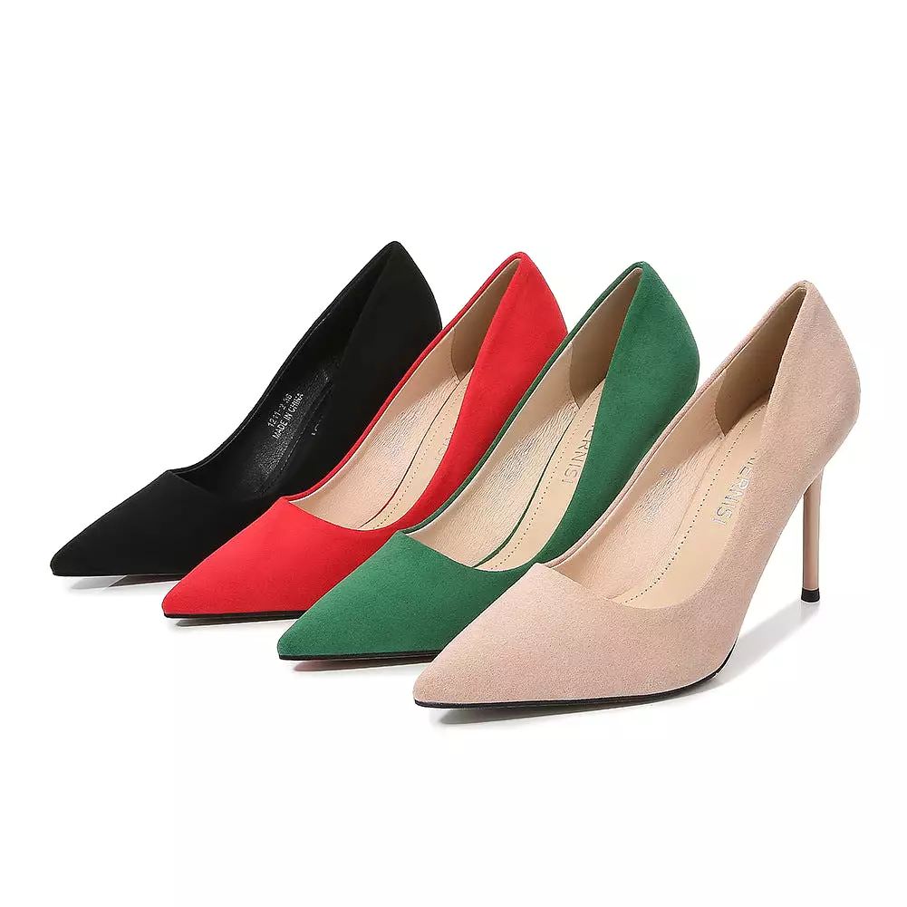 Women's Pointed Toe Shallow Stiletto Heel Pumps