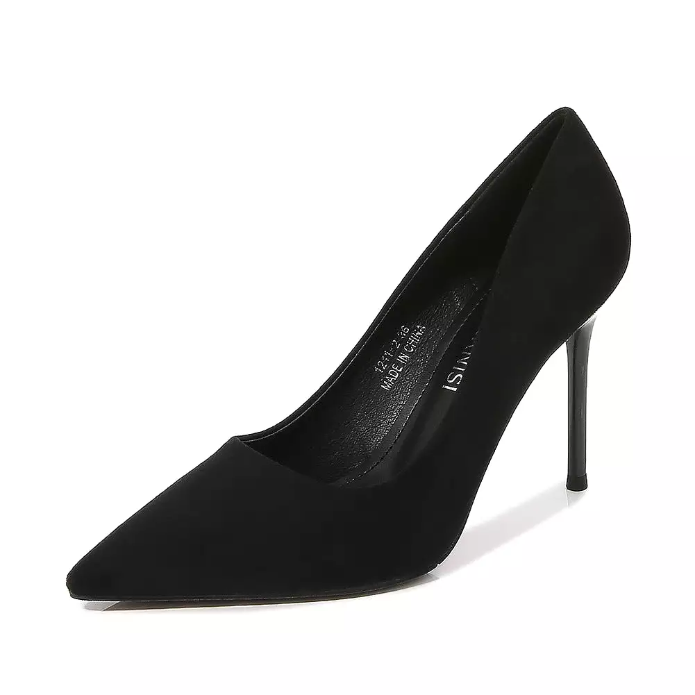 Women's Pointed Toe Shallow Stiletto Heel Pumps