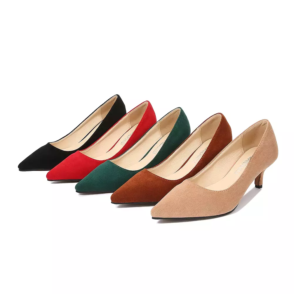 Women's Pointed Toe Shallow Stiletto Heel Pumps