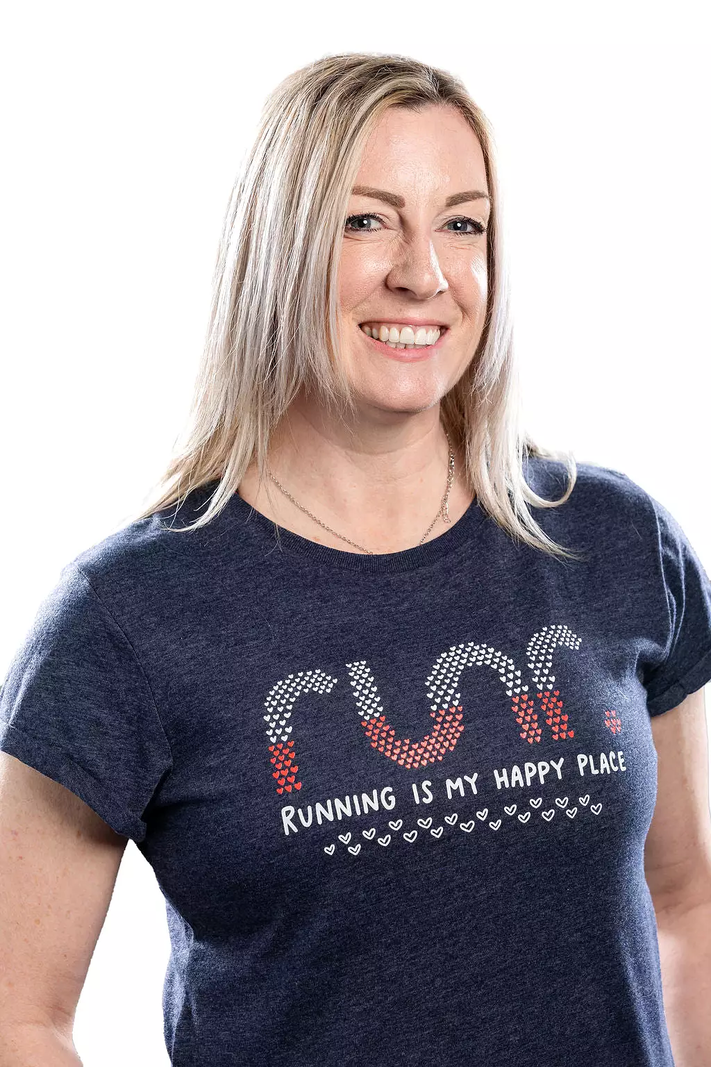 Women's Running Is My Happy Place T-Shirts - Navy