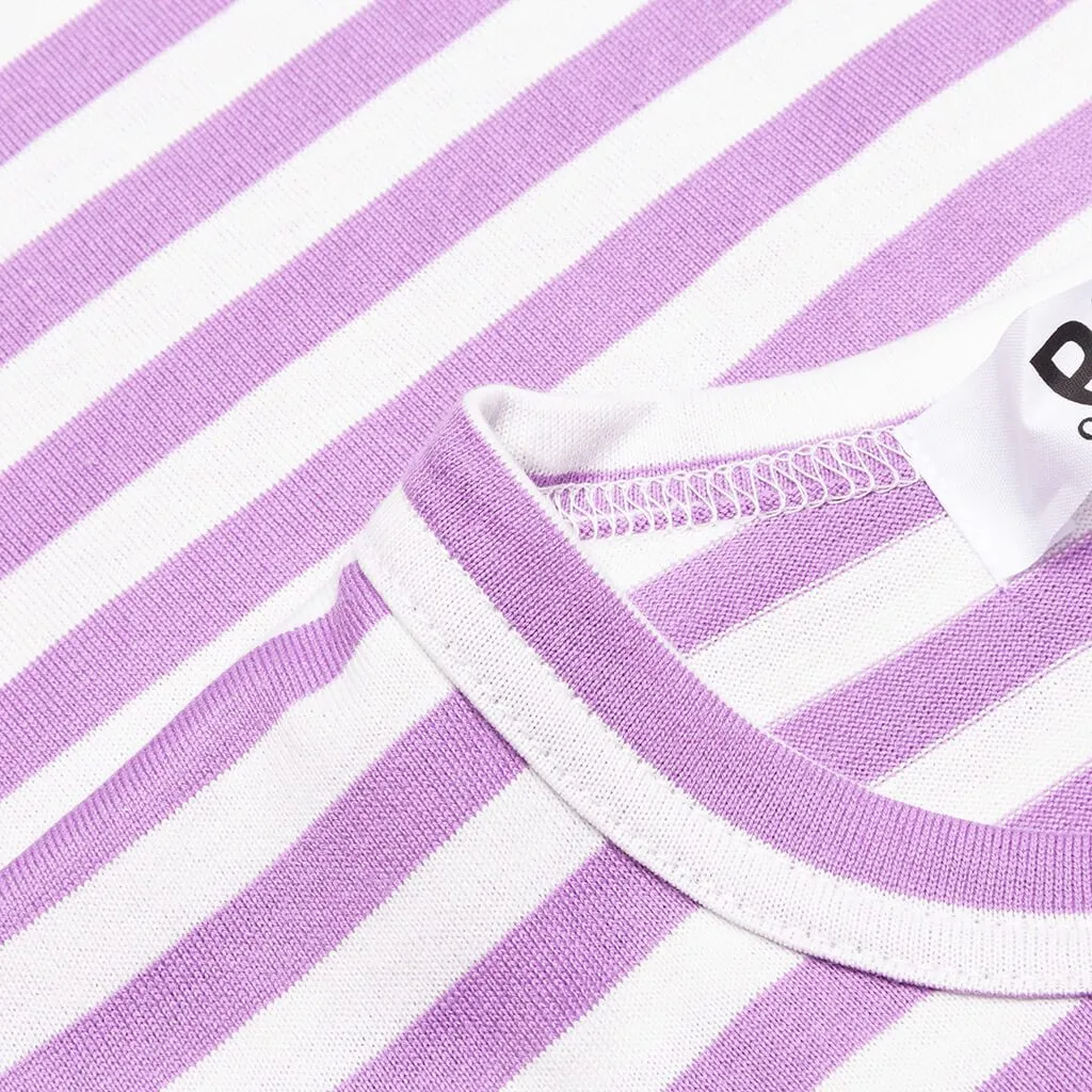 Women's Striped Long Sleeve T-Shirt - Purple