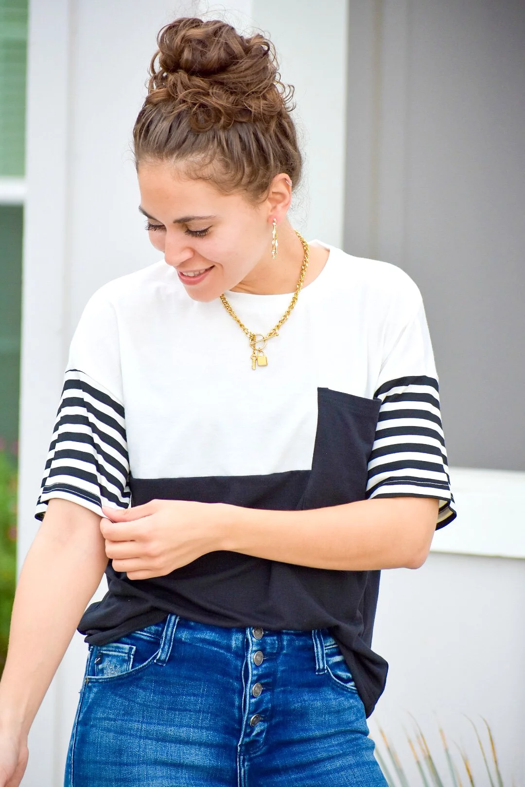 You Hold It All Together Color Block Comfy Tee