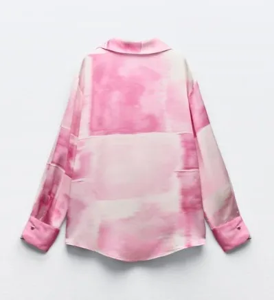 ZARA  |Casual Style Tie-dye Long Sleeves Shirts & Blouses