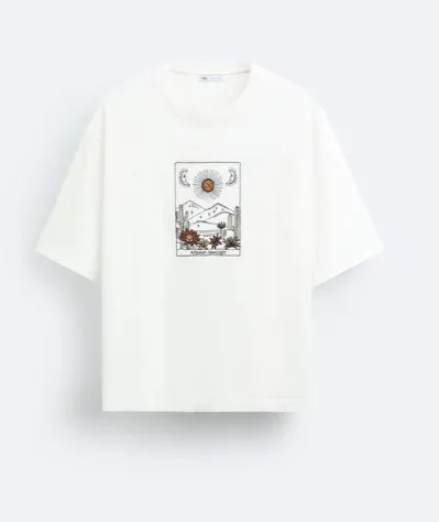 ZARA  |Cotton Short Sleeves T-Shirts